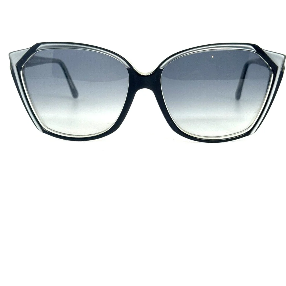 Jean Louis Scherrer 1970’’s Black Sunglasses,‎ Colorblock, Made in France H15639